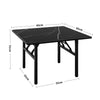 Square Marble Effect Computer Desk Folding Laptop Table Home Office Study Desk