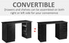 120cm Computer Desk Writing PC Table Workstation Laptop w/ 3 Shelf & Drawers