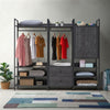 Storage Open Wardrobe Clothes Organizer Closet Cupboard Bookshelf Black