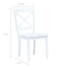 5 Piece Dining Set Solid Rubber Wood White T5H6