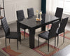 Wooden Dining Table and Chairs 4 / 6 Set Pu Leather Seat Kitchen Room Furniture