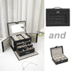 4 Layers Large Jewellery Boxes Storage Organizer Case Cabinet w/Portable Box