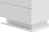 High Gloss Bedside Table Cabinets Chest of 3 Drawers Nightstand LED Light White