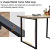 Rectangular Dining Table MDF Metal Legs Wood Table Kitchen Living Room Modern