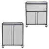 Metal Filing Cabinet Storage Organize Lockable HomeOffice Mobile 2-Door Cupboard