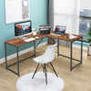 L-Shaped Corner Computer Desk Industrial PC Table Large Workstation Home Office
