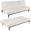Upholstered 3 Seater Small Sofa Bed Settee Couch Recliner Sofabed Sleeper Beds