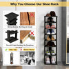 7-Tier Shoe Storage Rack Freestanding Organizer Stand Bathroom Dispaly Shelf