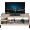 Industrial TV Table Wood TV Stand Console Cabinets with Shelves for Living Room