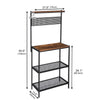 Industrial Kitchen Baker's Rack Microwave Oven Stand Kitchen Shelves Standing