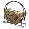 Firewood Rack Round Tubular Steel Log Baskets Heavy Duty Firewood Storage Log