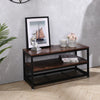 Metal TV Stand TV Console Table with Storag Shelves Retro TV Unit for LivingRoom