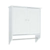 Bathroom Wall Mounted Cabinet Double Door Storage Cupboard with Adjustable Shelf
