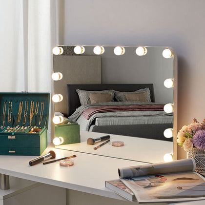 15 LED Lights Hollywood Vanity Makeup Mirror Dressing Table Wall Lights Mirror
