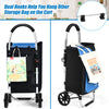 2 IN 1 53L Folding Shopping Trolley Truck Grocery Luggage Carrier Bag W/2 Wheels