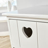 Wooden Drawer Chest Storage Unit Bedroom Organiser Bedside Love Hearts