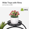 Tall Metal Plant Stand Wrought Iron Circular Planter Shelf Mobile Flower Rack UK