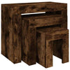 3x Nesting Coffee Tables Engineered Wood Table Furniture Multi Colours vidaXL