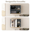 Wall-Mounted Bathroom Mirror Cabinet Door Medicine Cabinet Adjustable Shelf