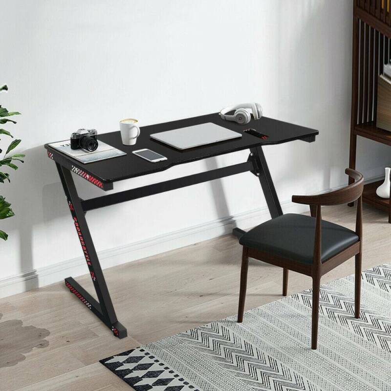 120cm Gaming Table Z Shape Stable Home Computer Desk For Gaming Monito ...