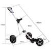 SYST 3 Wheel Golf Trolley Aluminum Alloy Foldable Push Pull Cart Golf Trolleys