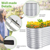 Outdoor Metal Raised Garden Bed Oval Elevated Flower Herbs Planter Growing Box