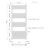 Bathroom Straight Heated Towel Rail Radiator Ladder Warmer Heating Chrome Black