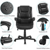 Executive Office Chair Lumbar Support Adjustable PU Leather Computer Desk Chair
