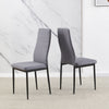2/4/6 Dining Chairs Side Chairs High Back Velvet/Faux Leather Padded Seat Home