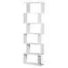 Wooden S-Shaped Bookcase Living Room Modern Display Shelves Storage Unit Divider