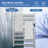8-Tier Bathroom Heated Towel Rack Wall Mounted Plug-in Electric Towel Warmer LED