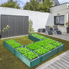 Garden Metal Raised Vegetable Planter Outdoor Flower Trough Herb Grow Bed Box