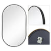 Large Oval Wall Mounted Bathroom Mirror Makeup Dressing Mirror Metal Frame UK