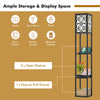 Moder Floor Lamp w/ 3 Shelves Bedroom Standing Shelf Lamp w/2 USB Ports 1 Drawer