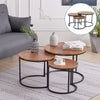 Nesting Coffee Table Set of 2 3 End Table Stacking Side Table Wood/Marble Effect