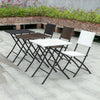 2 Seater Folding Rattan Garden Patio 2Pc Set Wicker and 2 Chairs Set Outdoor UK