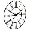 60CM Large Roman Numerals Skeleton Wall Clock Big Giant Open Face Round Silent