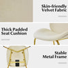 Set of 2 Velvet Dining Chair Modern Lounge Chair Upholstered Makeup Vanity Chair