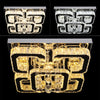 Modern Square Ceiling Chandelier Crystal Silver Light Lamp Pendant Home Hallway