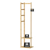 Wood Clothing Garment Rack with Shelves Clothes Hanging Rack Stand f Kids Adults