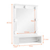 Mirrored Bathroom Cabinet LED White 1/2/3 Doors Mounted Cupboard Wall Mounted