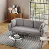 Large 3 Seater Linen Fabric Sofa Tub Armchair Cushiony Settee Couch Accent Chair