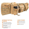 Industrial 600D Tactical Rifle Bag Heavy Duty Gun Bag Pistol Storage w/Backpack