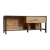 Industrial Wood TV Cabinet TV Stand Entertainment Unit Large Tabletop Storage ZE
