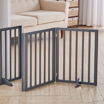 Expanding 3 4 Panel Pet Dog Barrier Gate Guard Fench Doorway Safety Freestanding