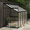 Half Walk-in Greenhouse Alu with Base Frame Lean to Wall Grow House Garden Shed
