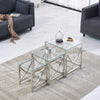 Nest of Coffee Tables Set 3 Piece - Nesting Sofa End Side Table For Living Room