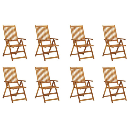 Folding Garden Chairs 8 pcs Solid Acacia Wood U8F4