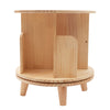 360 Rotating Bookshelf Wooden Book Storage Rack Shelves 1 layers Bookcase 46cm D
