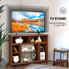 Corner TV Stand for TV up to 48" Entertainment Console Center Adjustable Shelf